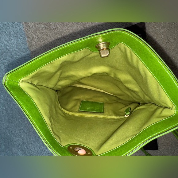 Coach Green Suede Shoulder Bag - Picture 8 of 13